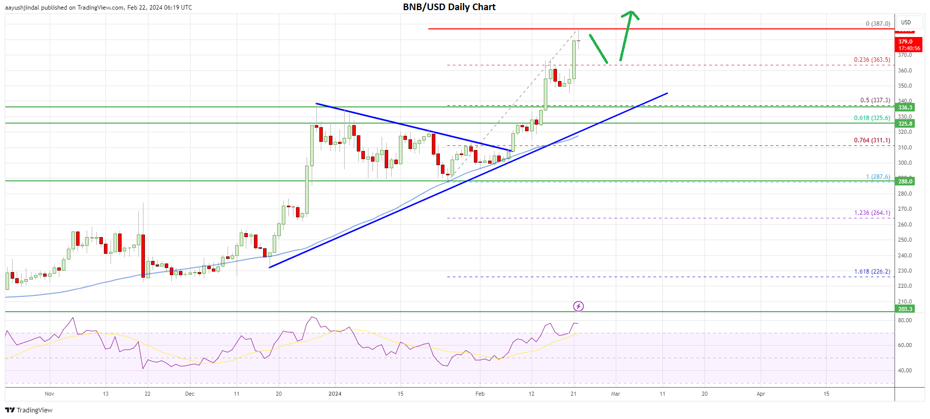 BNB/USD daily chart | Source: TradingView.com