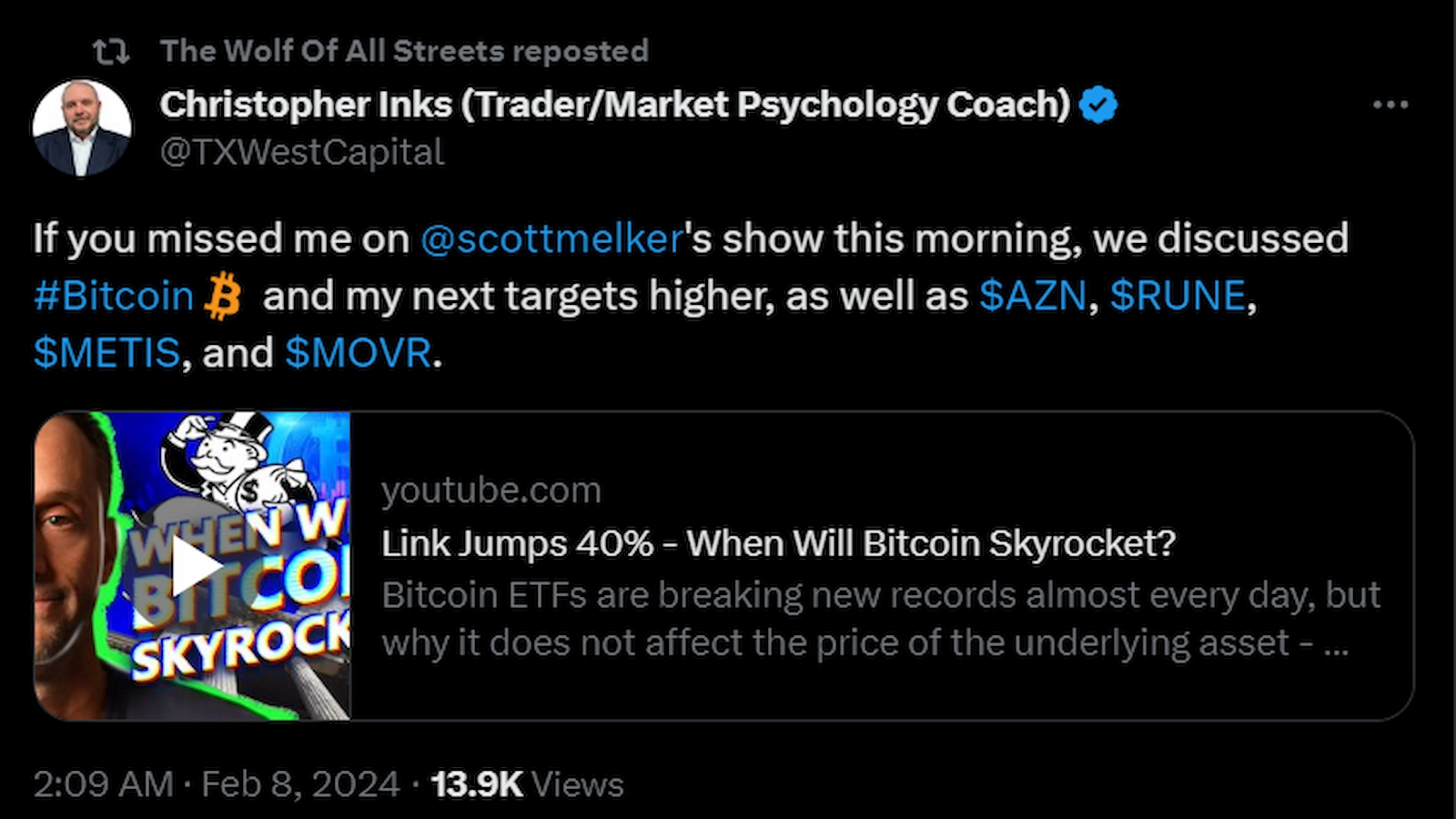 Chainlink price bull run