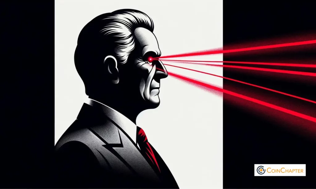 Red laser eyes Biden