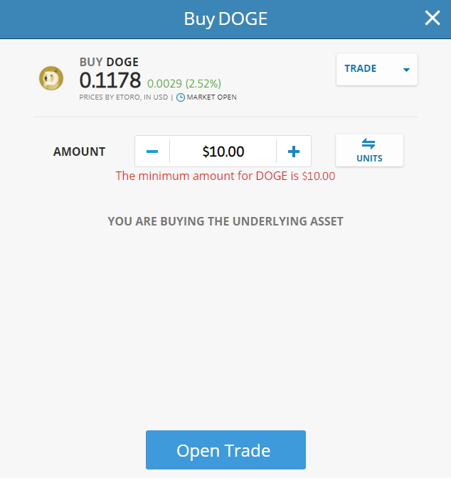 How to buy Dogecoin on eToro