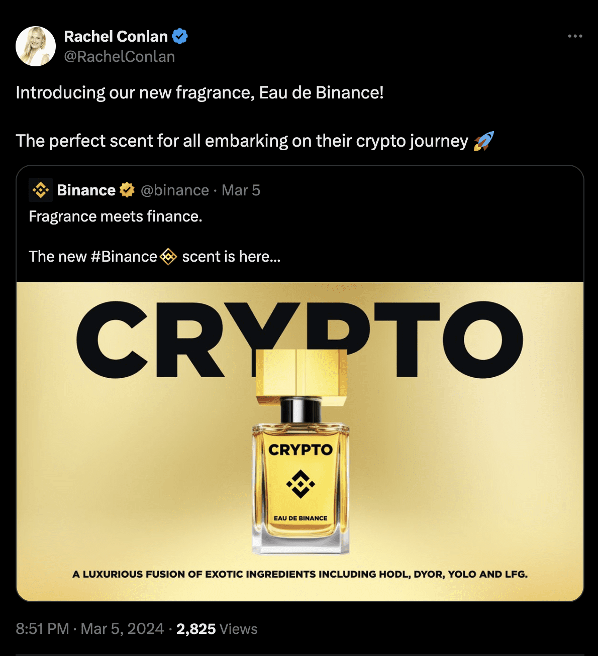 Binance perfume