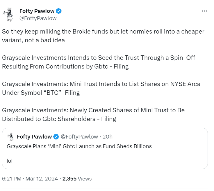 Grayscale's New Mini Trust Fund