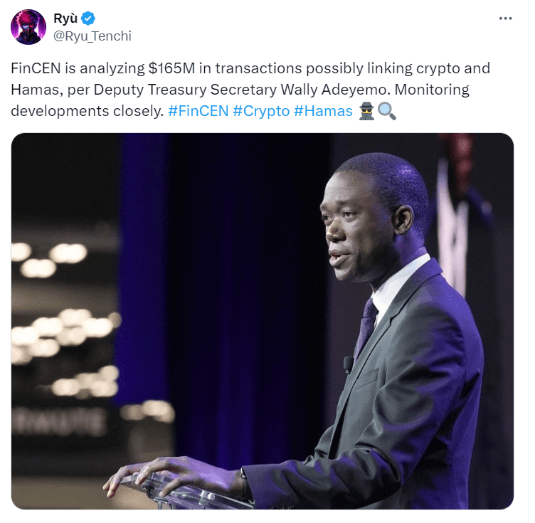 Deputy Treasury Secretary Wally Adeyemo Addresses Crypto Scrutiny