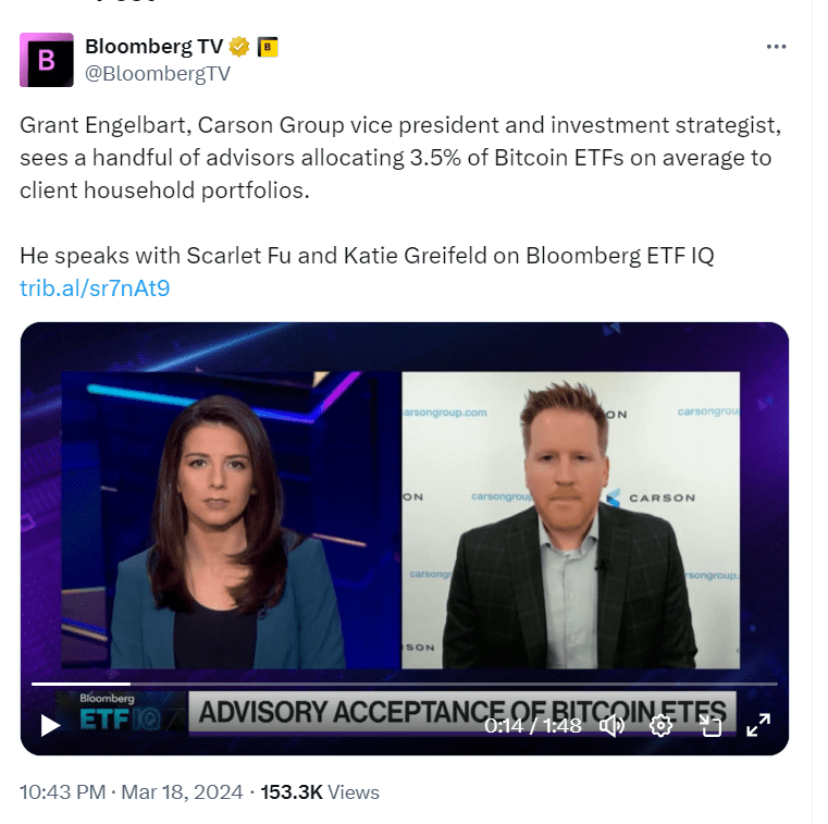 Carson Group's Bitcoin ETF Insight 