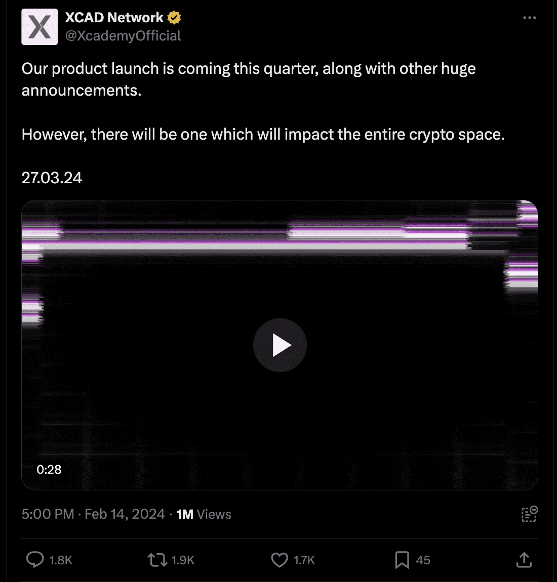 XDAC Network's tweet