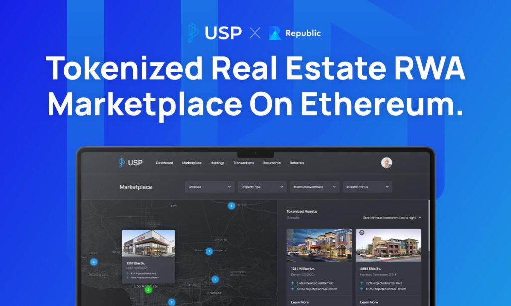 , Ethereum-Based Tokenized Real Estate Platform USP Launches On Republic