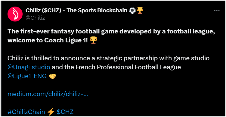 Chiliz partnerships
