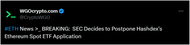SEC delays ETH ETF