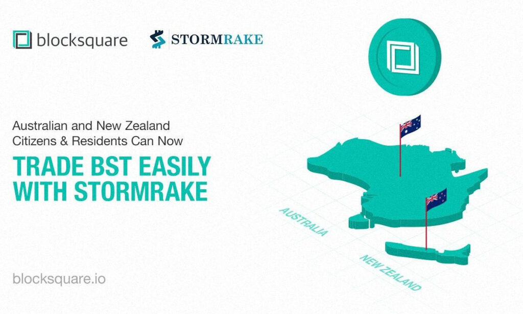 , Australian and New Zealand Citizens &amp; Residents Can Now Trade Blocksquare Token with Ease through Stormrake Cryptocurrency Brokers