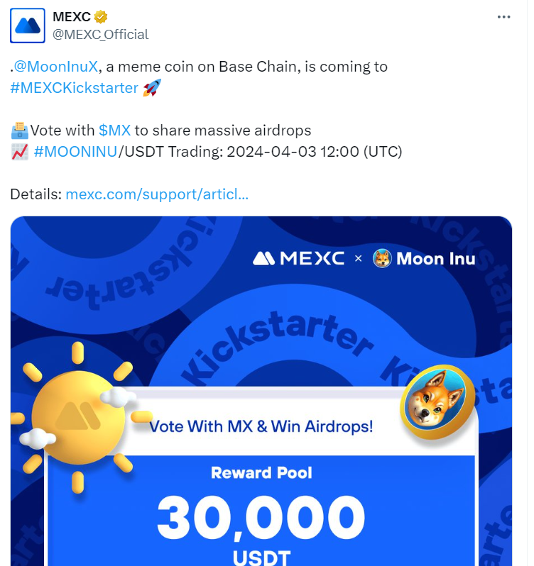 Moon Inu MEXC Listing and Airdrop