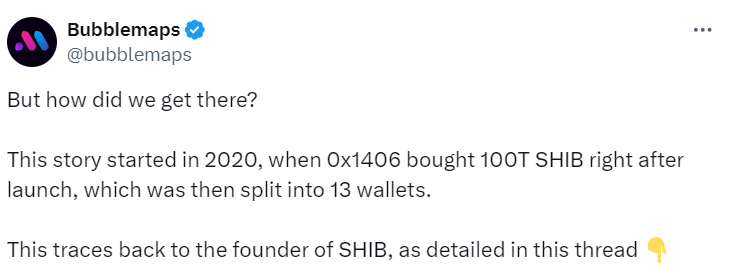 SHIB's Wallet Saga - @bubblemaps on Twitter"