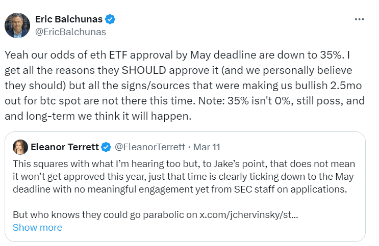 ETF Approval Odds Discussion — Insights by Eric Balchunas 
