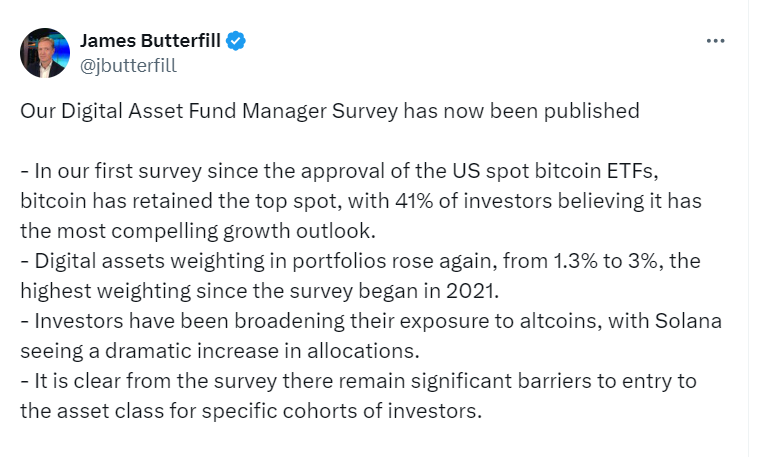 Asset Managers' Crypto Confidence Report by James Butterfill