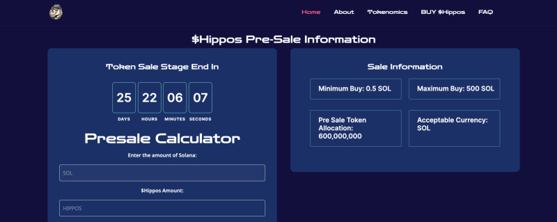 , Hipposol, A Solana-based Memecoin Announces $Hippos Token Presale Round