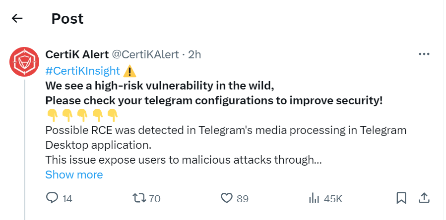 Telegram Vulnerability