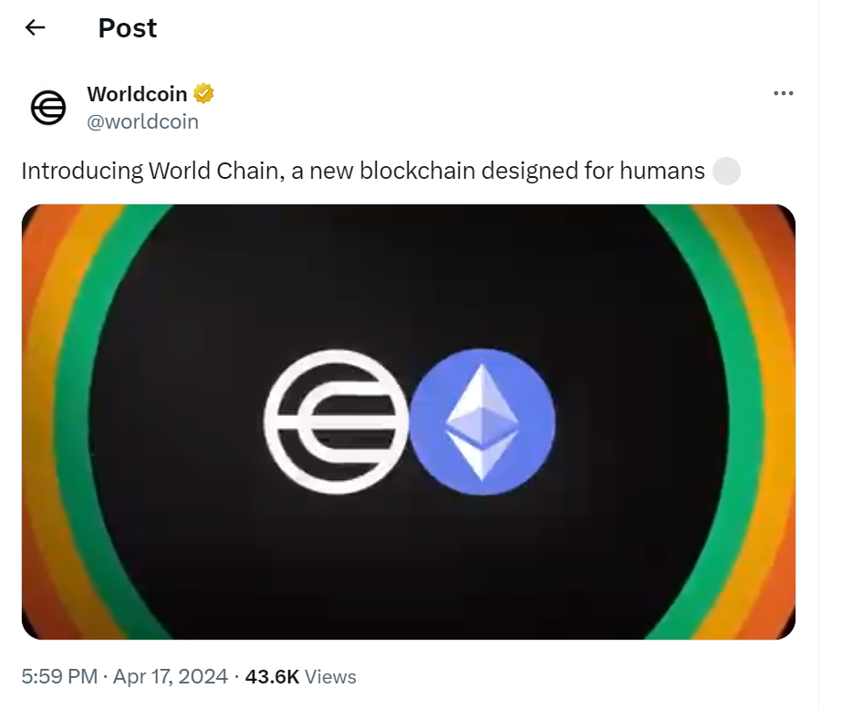 World chain, &#8220;World Chain&#8221; &#8211; A Human-Centric Blockchain Network &#8211; Unveiled by Worldcoin