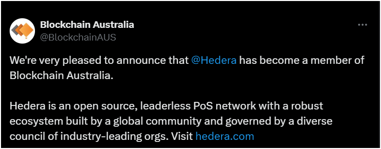 Hedera Blockchain Australia