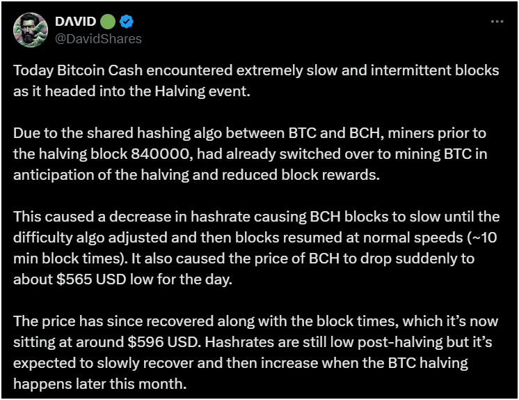 Bitcoin Cash Halving