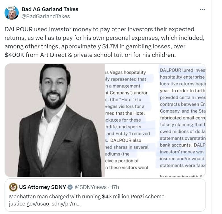 Idin Dalpour's $1.7M Gambling & Ponzi Scheme Exposed - Source: Bad Garland Takes