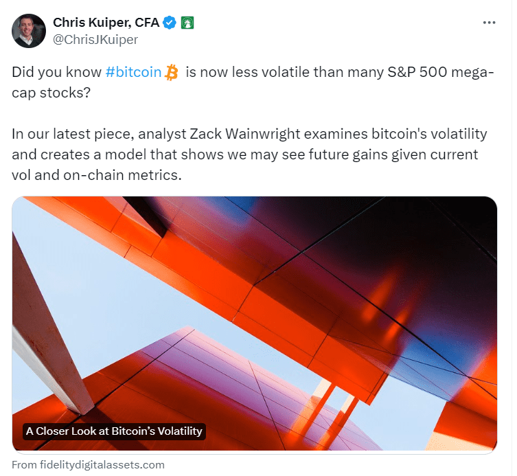 Bitcoin's Volatility Outlook - by Chris Kuiper