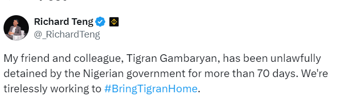 Unlawful Detainment: Richard Teng's Call to Action on X Source: X Post by Richard Teng