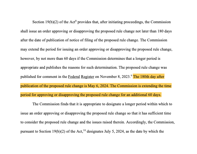 Highlighted excerpt of the SEC’s reasoning for delaying deciding on the Galaxy Invesco Ether ETF. Source: SEC
