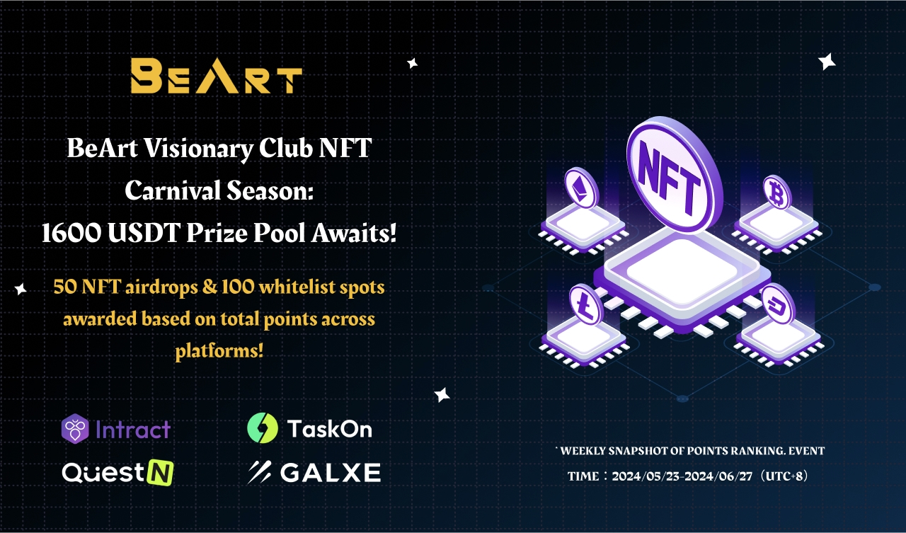 , BeArt Visionary Club NFT Carnival Season: Genesis NFT — Visionary Club airdrops and whitelist rewards are now available