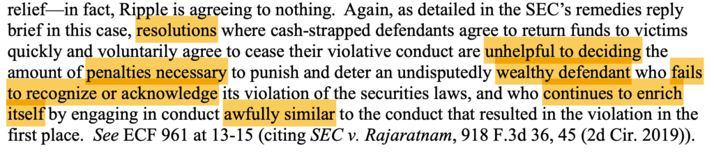 Highlighted excerpt from the SEC’s letter. Source: Pacer
