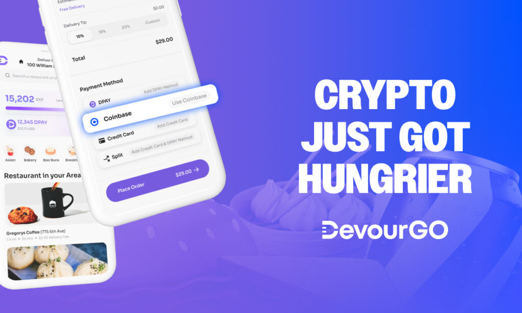 , Crypto Just Got Hungrier: DevourGO Now Accepts Payments via Coinbase Commerce