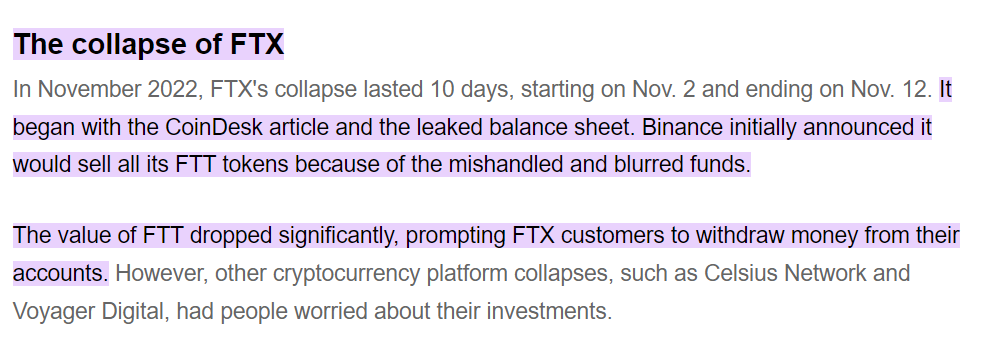 The Collapse of FTX (Nov 2022)

Source: