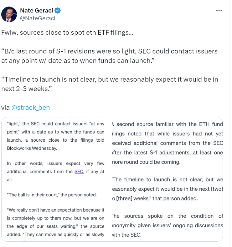 SEC's Light Revisions Could Expedite Spot Ethereum ETF Launch