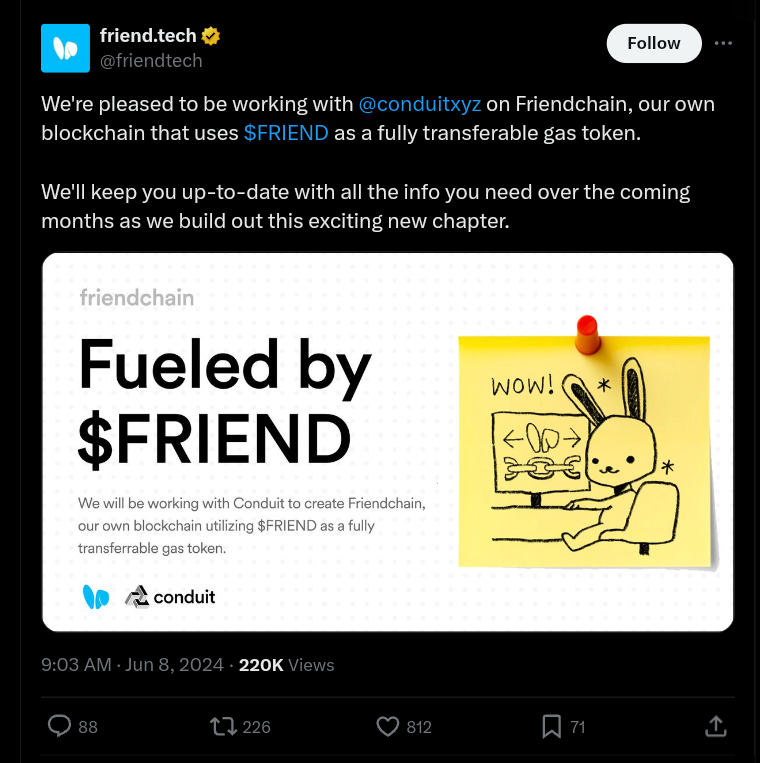 Crypto news: Friend.tech migration to its own network Friendchain