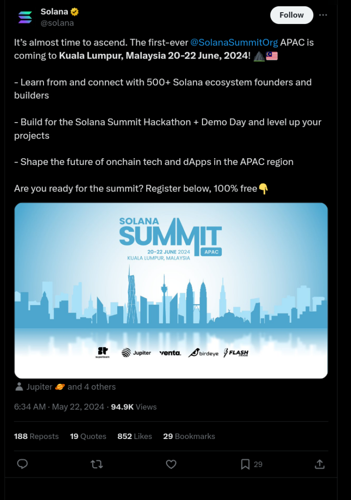 Crypto project solana hosting annual summit