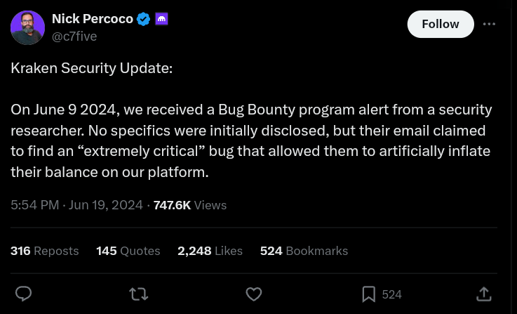 Kraken security update