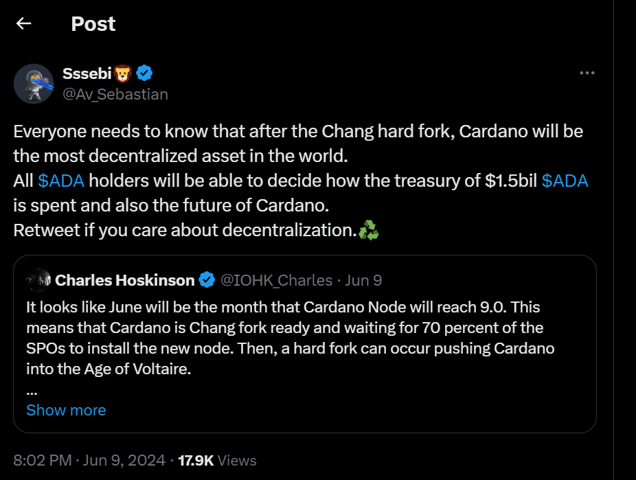 Cardano, Cardano Ushers in &#8216;Voltaire&#8217; Era with Governance Upgrades