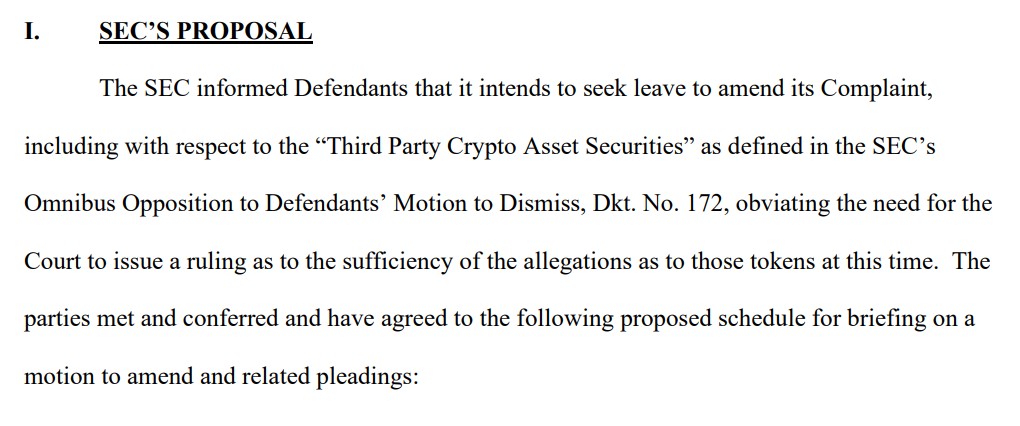 SEC Withdraws Request to Classify SOL, ADA, MATIC as Securities in Binance Case