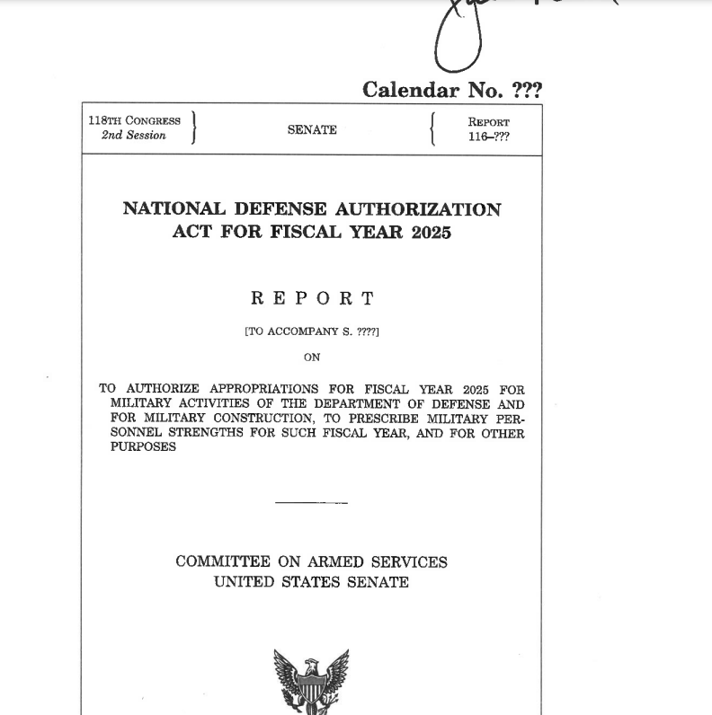 Senate Defense Report FY2025