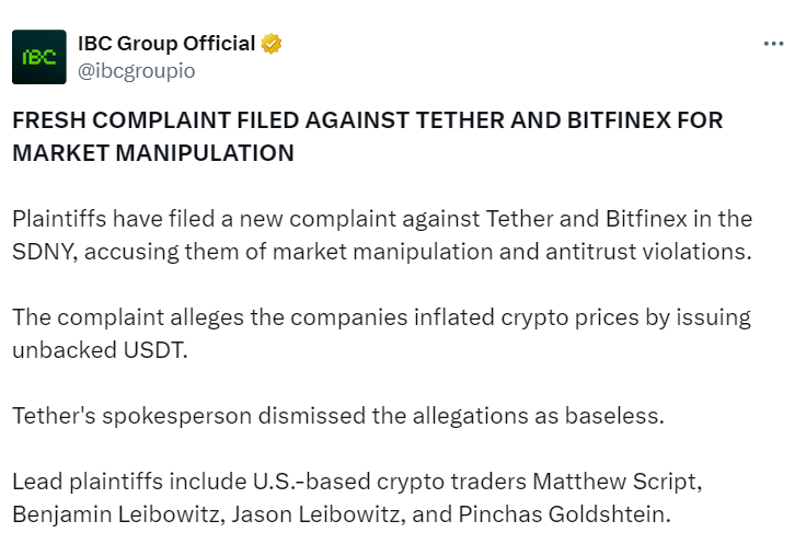 Fresh Allegations Against Tether and Bitfinix