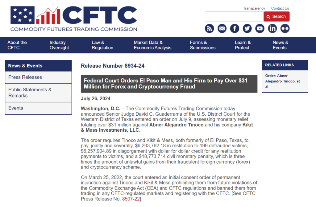 CFTC Orders $31M Repayment for Fraud