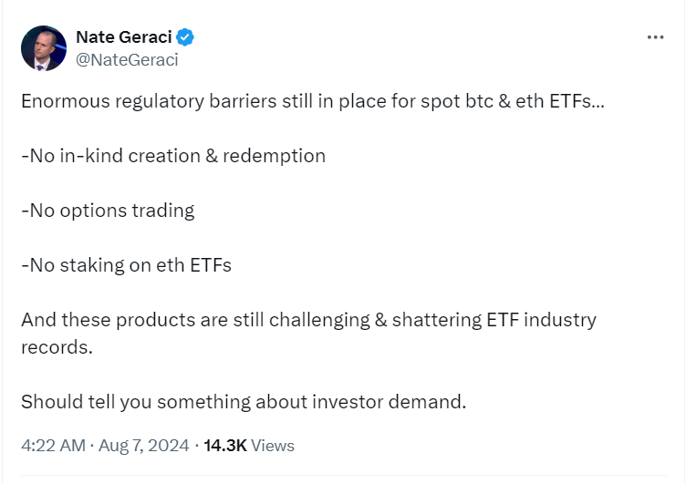 Regulatory Barriers Highlighted by Nate Geraci - Source: Twitter (@NateGeraci