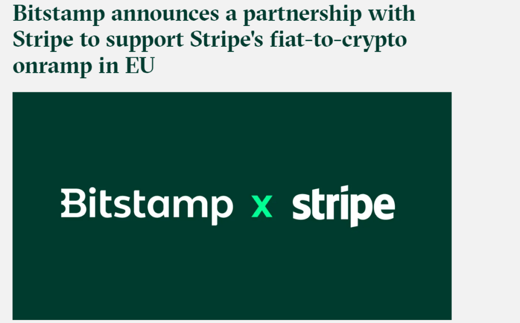 Bitstamp x Stripe Partnership Announcement