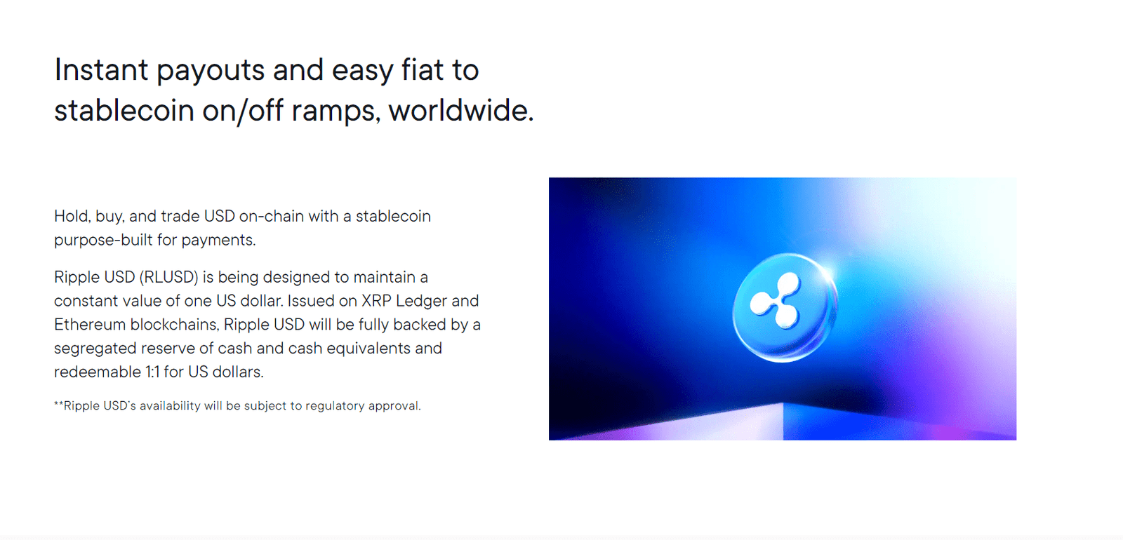 Ripple USD (RLUSD) Stablecoin Overview"

Source: Ripple.com