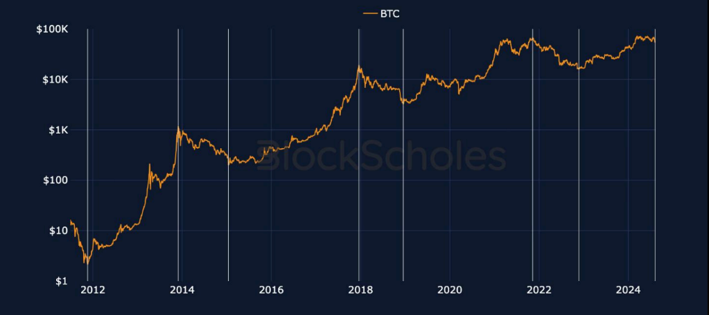 Bitcoin Historical Price Trends (Source: BlockScholes