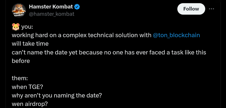 Hamster kombat airdrop delay reasons