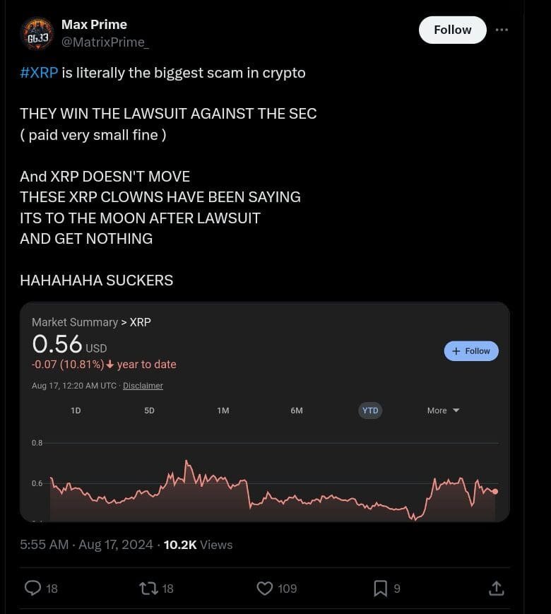 XRP is the biggest crypto scam
