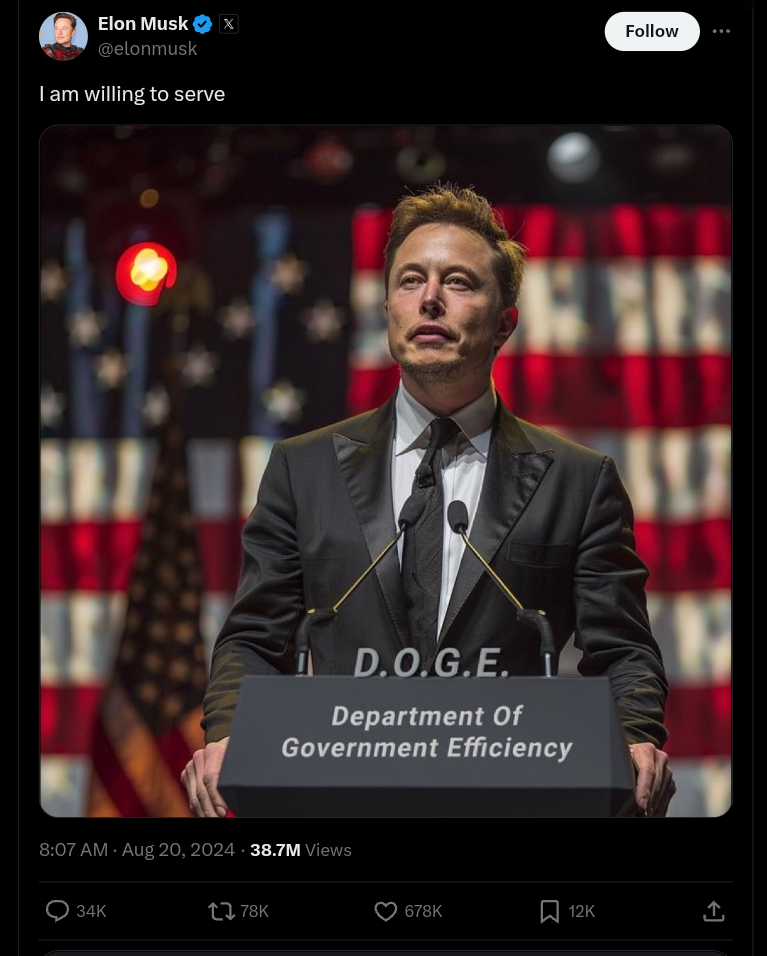 Elon Musk Surprises Dogecoin Community with Unexpected Post