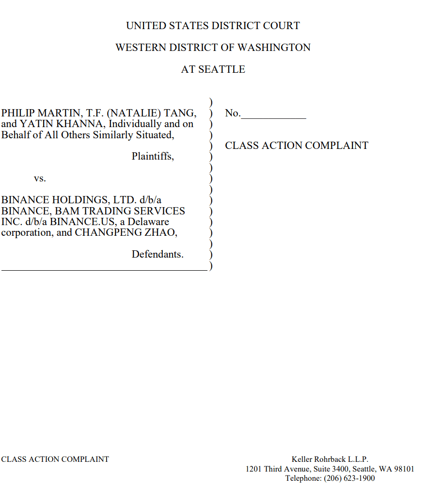 Binance and Former CEO CZ Face New Lawsuit Over Alleged Crypto Laundering