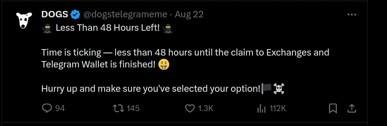 DOGS 400 Billion Token Airdrop Goes Live