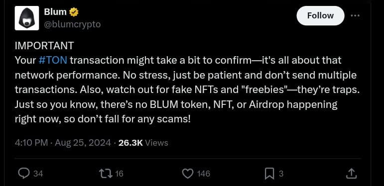 There is no blum token launch