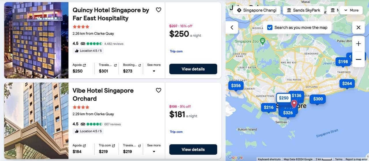 Booking via Travala. Source: Travala

